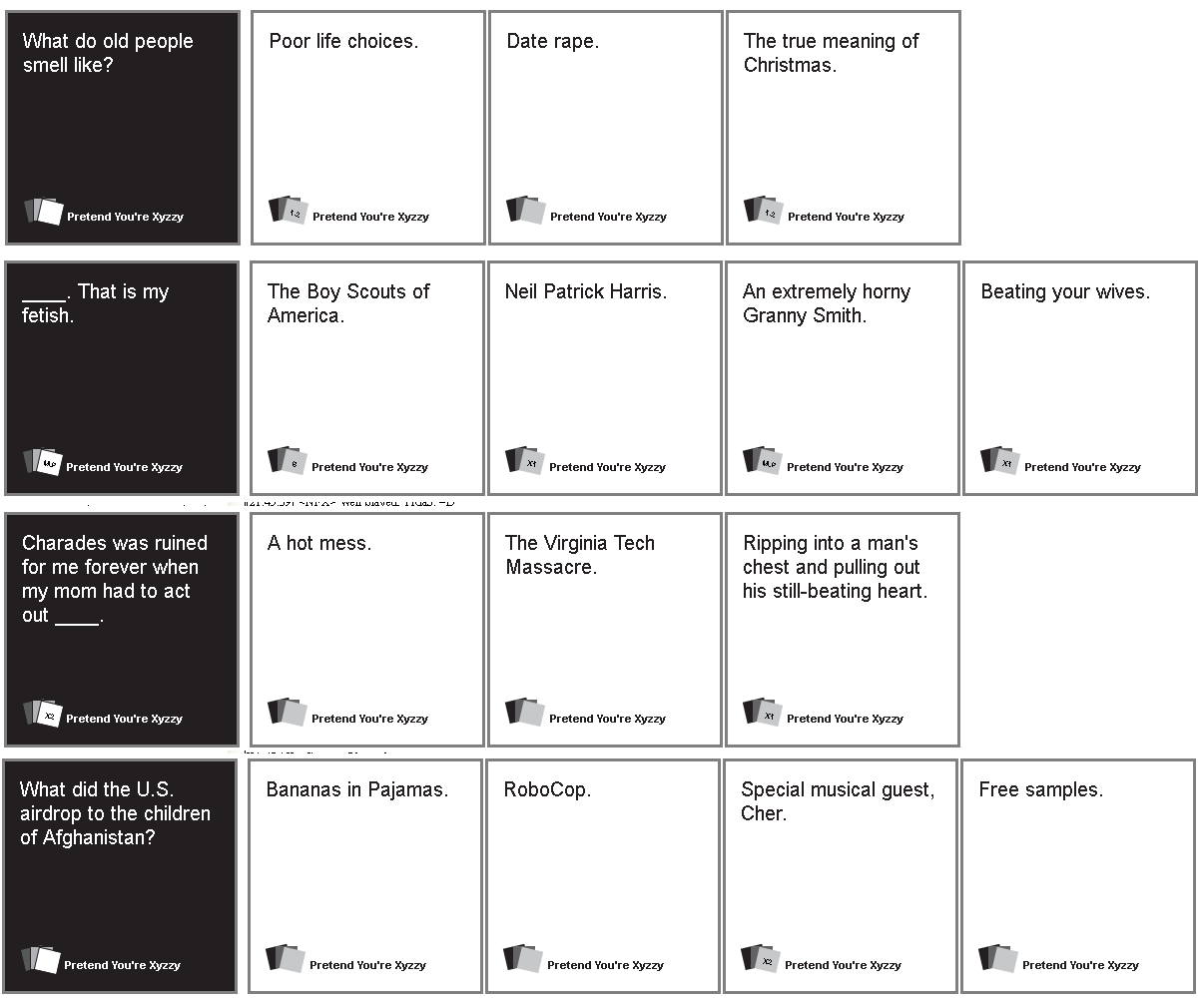White Cards Against Humanity CAH Blank Custom Card Create your own Regarding Cards Against Humanity Template